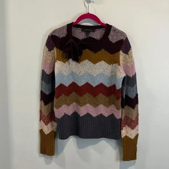 Marc Jacobs cashmere chevron Intarsia sweater M